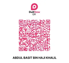 Kod DuitNow QR untuk belanja kopi kepada BNO Services, atas nama Abdul Basit bin Haji Khalil